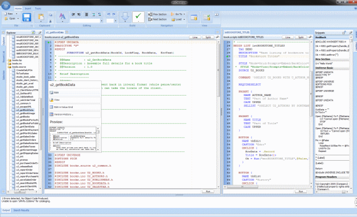 mvDeveloper Screenshot